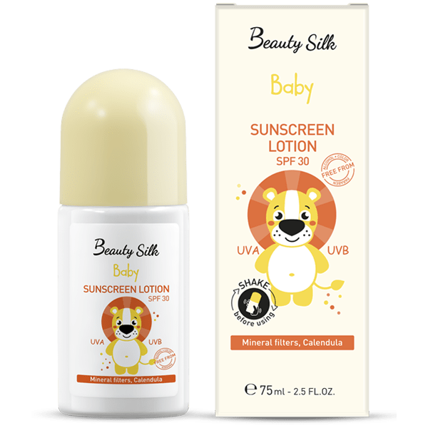 لوسیون ضدآفتاب کودک بیوتی سیلک (75ml)  Baby sunscreen lotion SPF 30